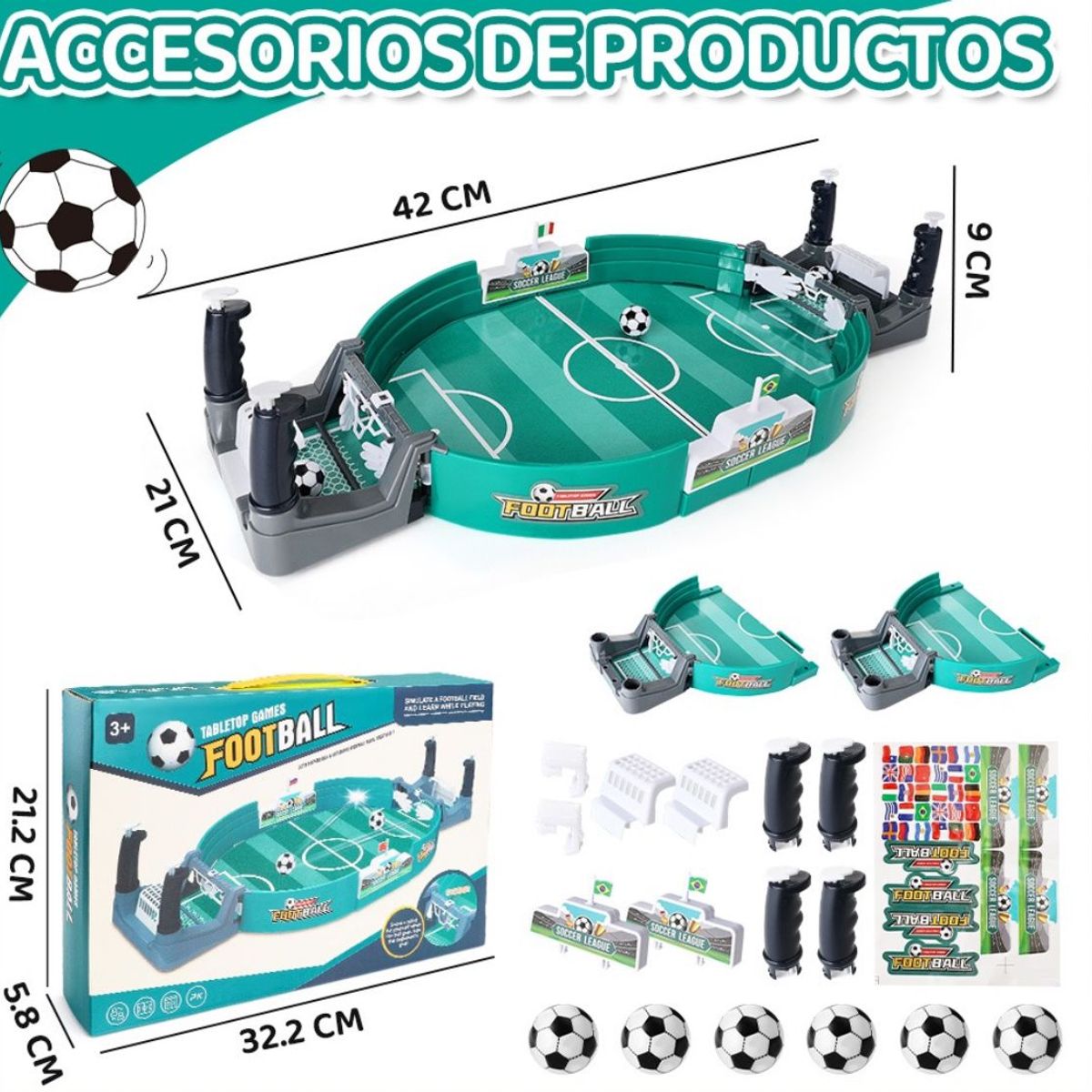 GENERICO - Mini Futbolín De Tablero Juegos Fútbol Juguete Mesa Niños