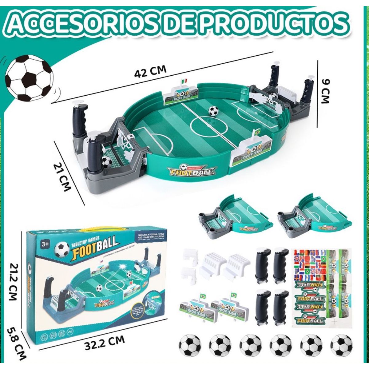 GENERICO - Mini Futbolín De Tablero Juegos Fútbol Juguete Mesa Niños