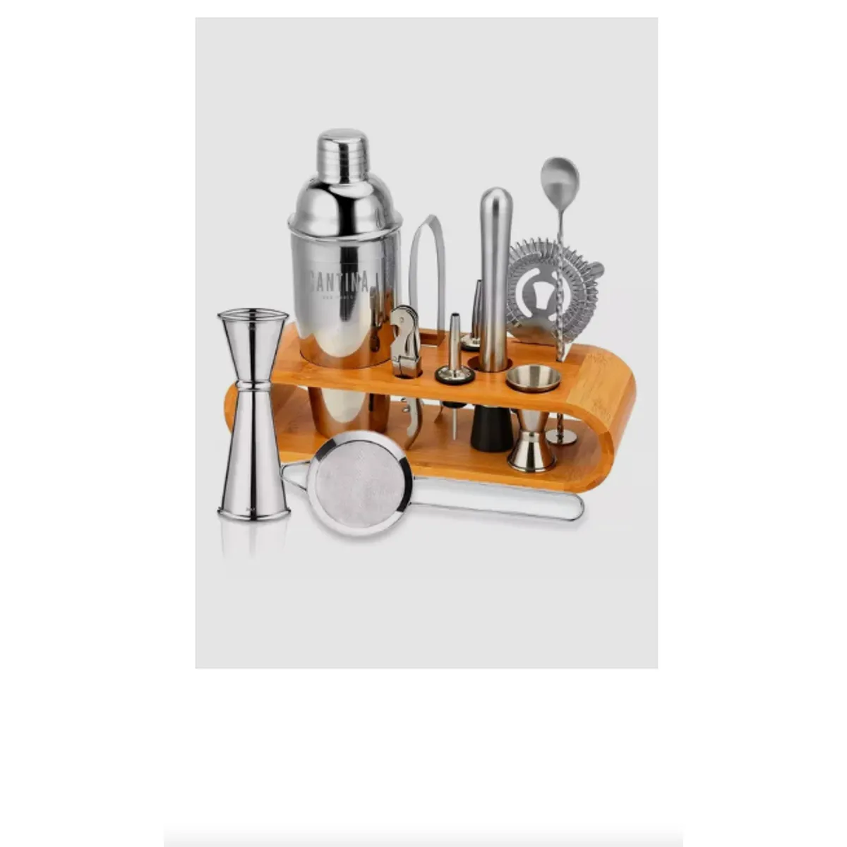 GENERICO - Juego Coctelera Set Utensilios Bar Inoxidable 12 Pzs