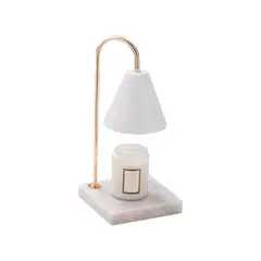 SANTU HOME & DECO - Lámpara Calentadora de Velas Blanca con Dimmer