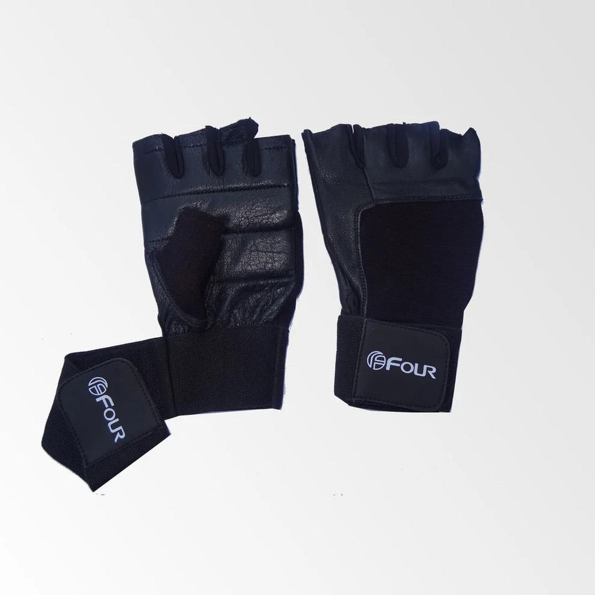 FOUR - Guantes para Pesas de Cuero - Four Negro - Negro - L