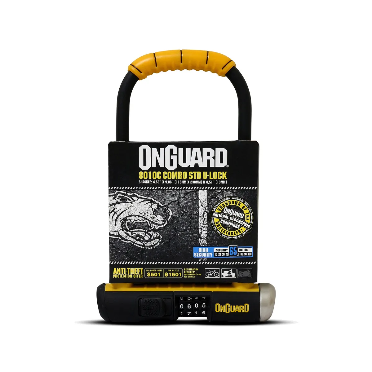 ONGUARD - Candado Bicicleta Onguard U-lock Clave Std 115mx230m