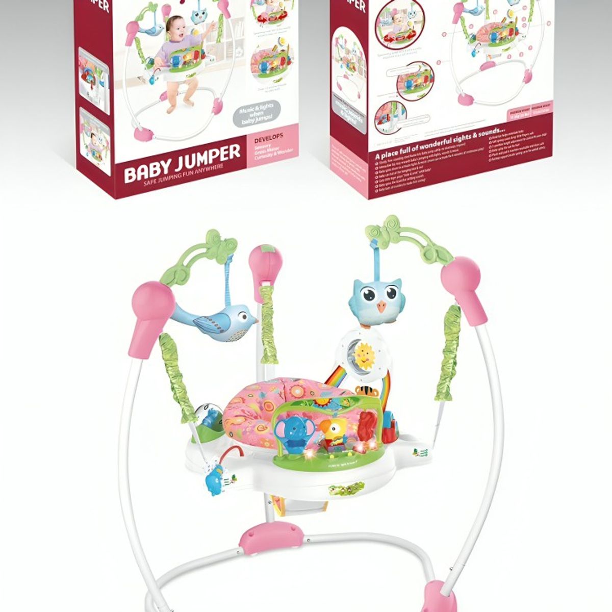 OEM - Baby Jumper Musical Multifuncion Rosado