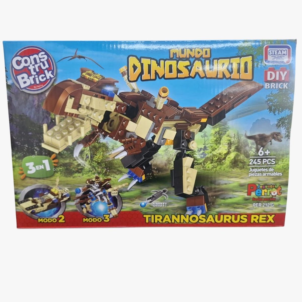PERROT - CONSTRUBRICK MUNDO DINOSAURIO TIRANNOSAURUS REX
