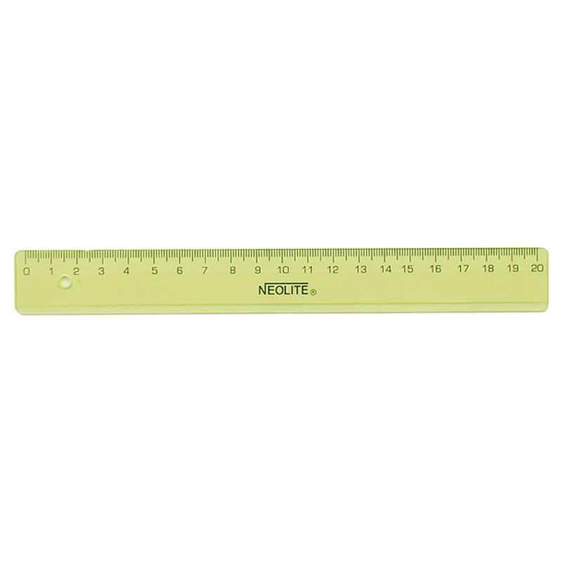 NEOLITE - Regla Biselada Transparente Green 20Cm 001 Neolite