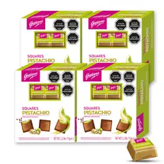 GOPLANA - Pack 4 Cajas Bombon Chocolate 1 Kg Sabor Pistacho