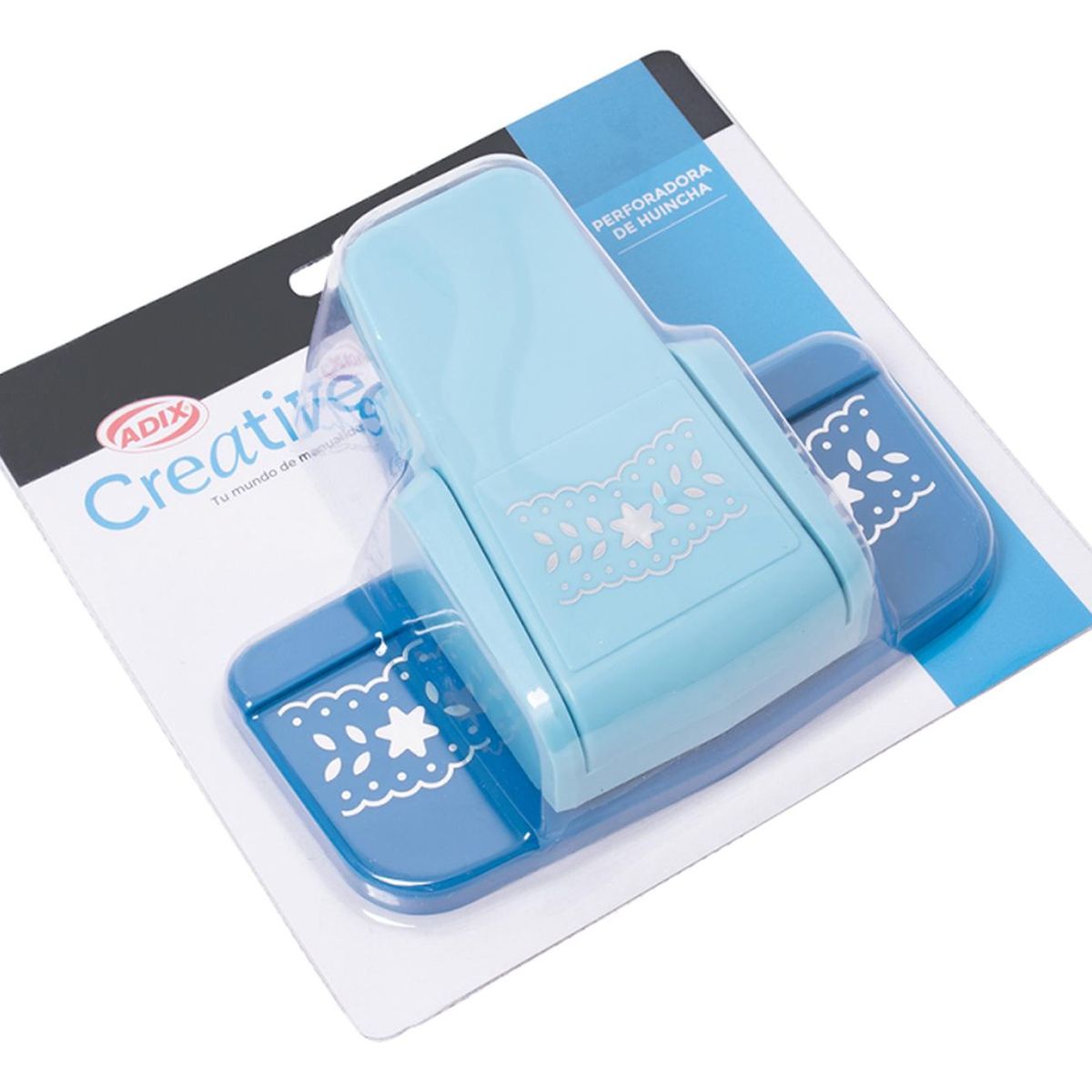 CREATIVE - Perforadora Para Papel Huincha, Blonda. Creative - Celeste
