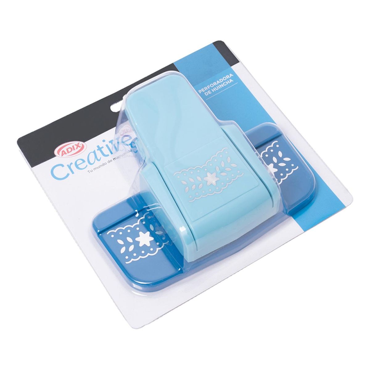CREATIVE - Perforadora Para Papel Huincha, Blonda. Creative - Celeste