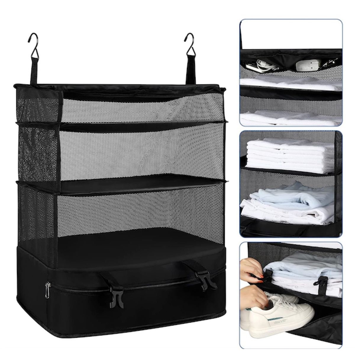 ITERLEVE - Organizador De Equipaje Colgante  Estante Plegable Maleta.