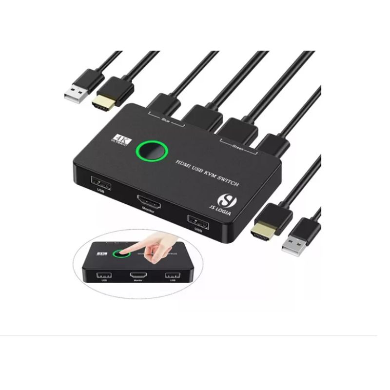 GENERICO - adaptador Para 2 Computadoras 4k Hdmi 2 Puertos