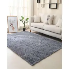 GENERICO - ALFOMBRA PELUDA 180X200 GRIS