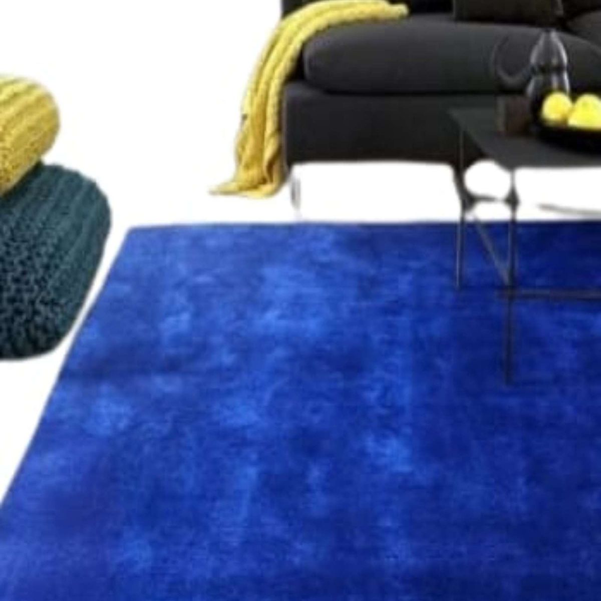 GENERICO - ALFOMBRA PELUDA 150X200 AZUL