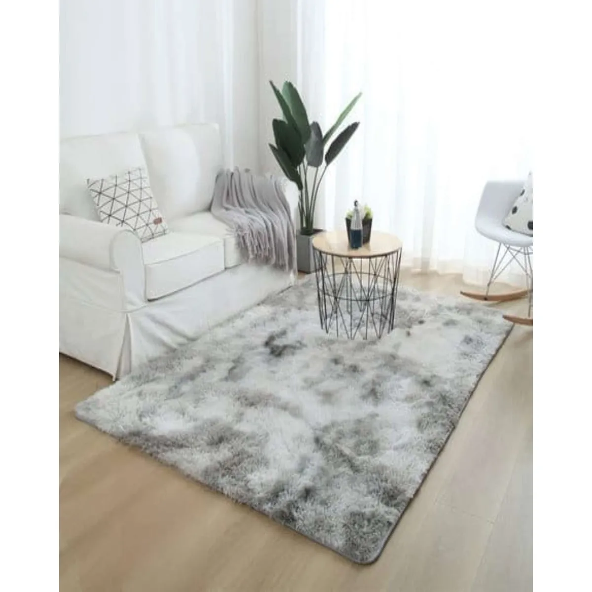 GENERICO - ALFOMBRA PELUDA 150X200 GRIS