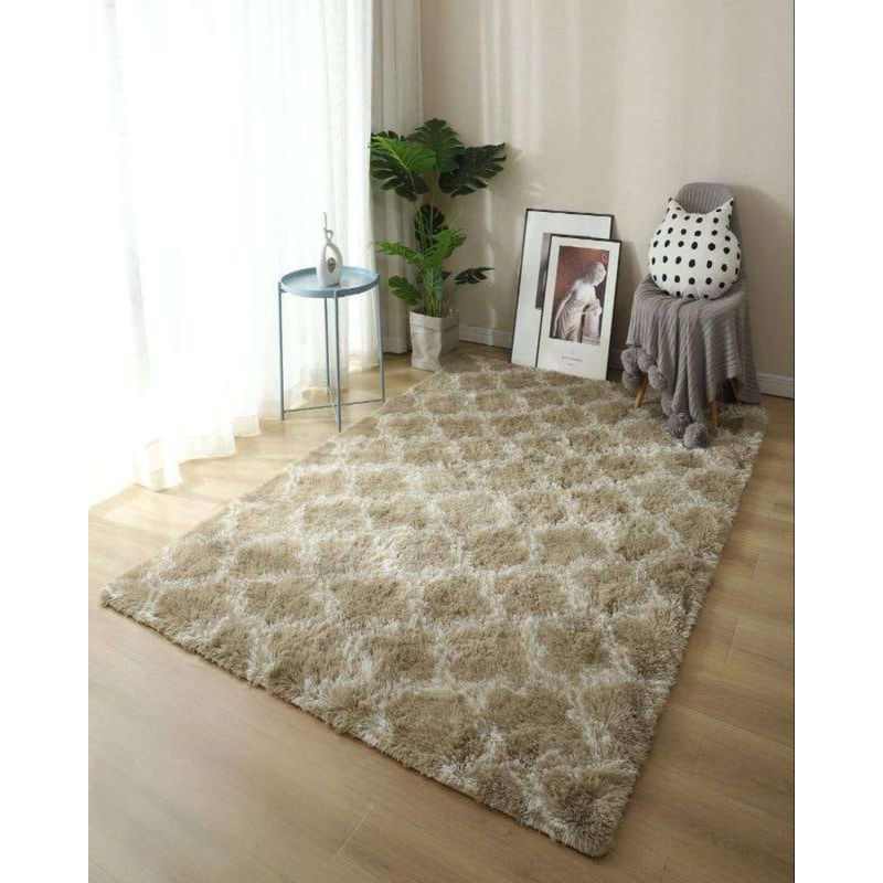 GENERICO - ALFOMBRA PELUDA  180X200 BEIGE