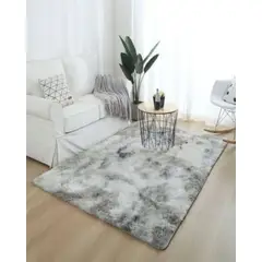 GENERICO - ALFOMBRA PELUDA 180X200 GRIS