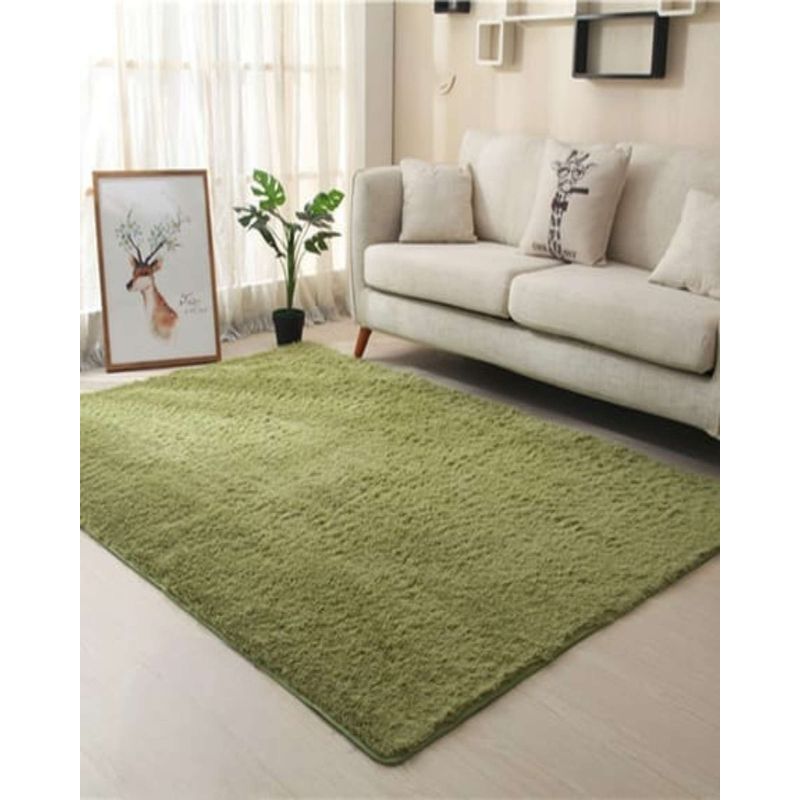GENERICO - ALFOMBRA PELUDA 240X200 VERDE