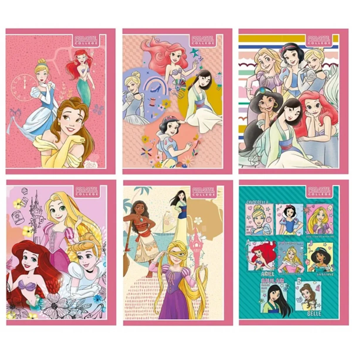 PROARTE - Cuaderno College Princesas 80hjs 7mm Proarte