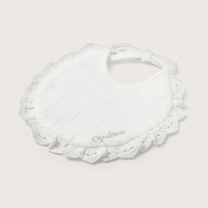 OPALINE - Babero Bebé niña Blanco 39742 Opaline
