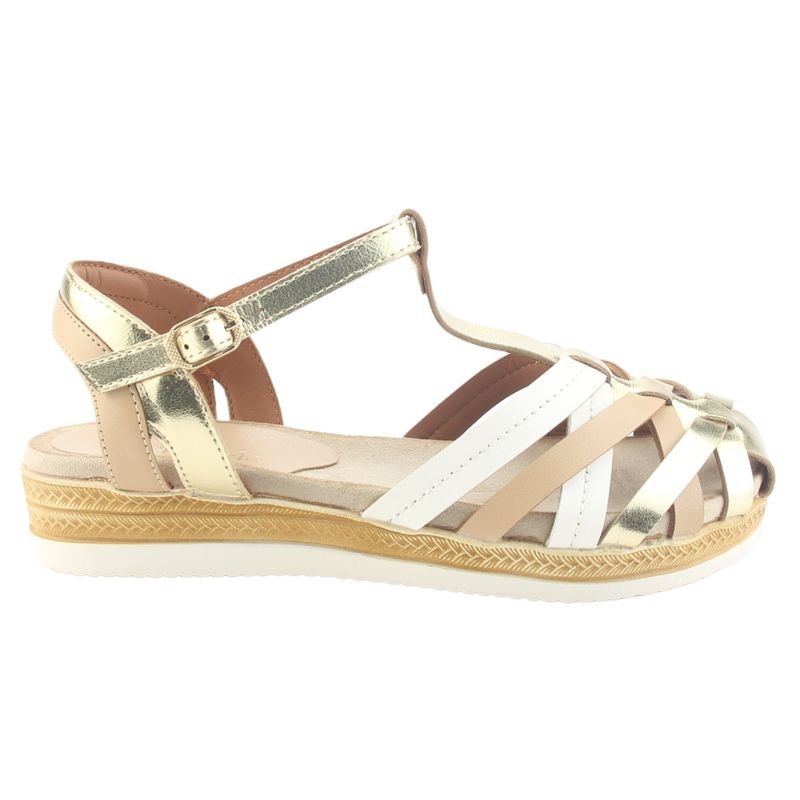 CHALADA - Sandalia Mujer Dorado Casual Chalada Cince-10.