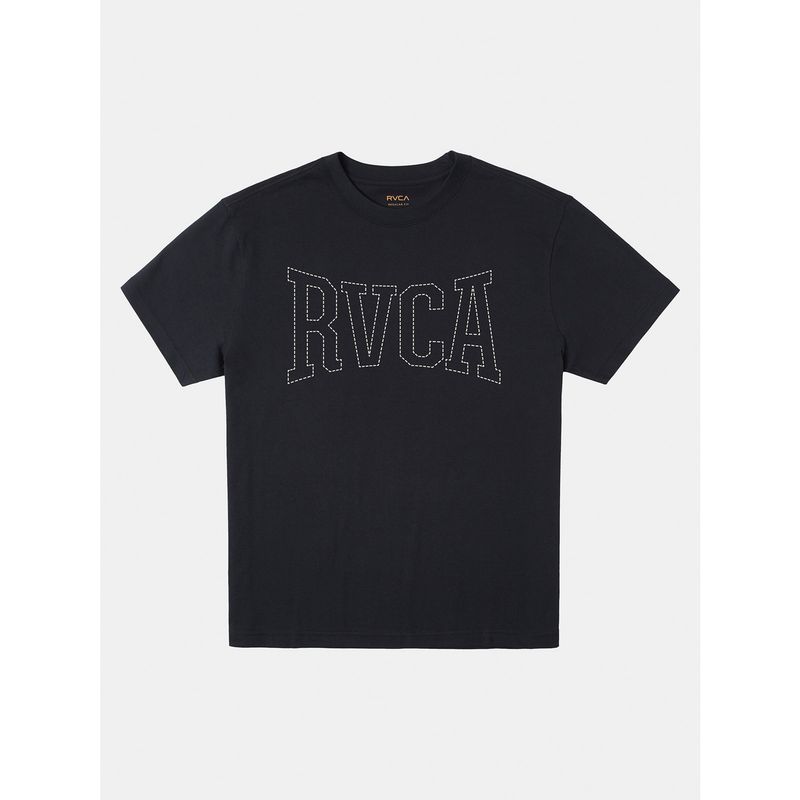RVCA - Polera Manga Corta Hombre Stitch Negra RVCA