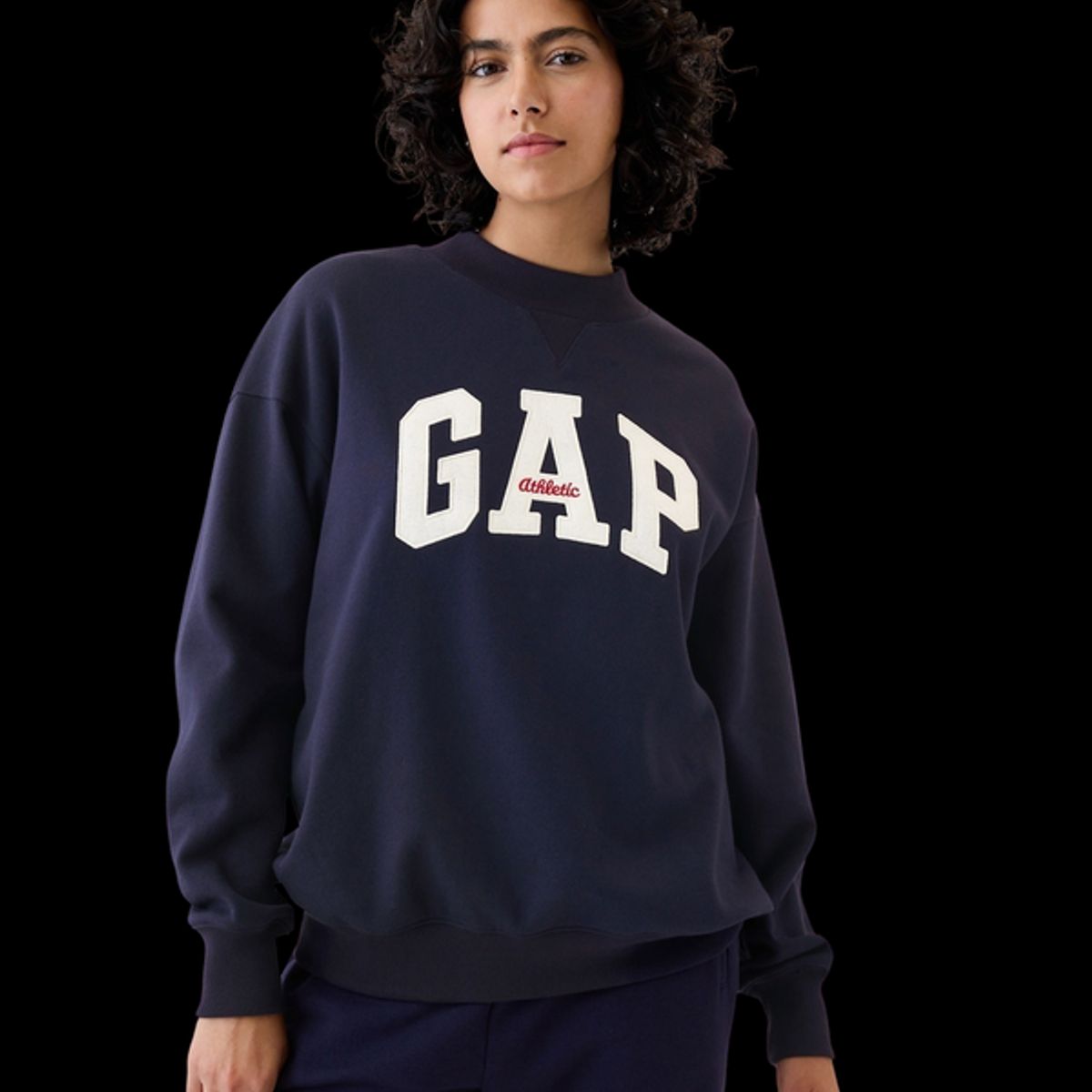 GAP - Polerón Logo Mockneck Sin Cierre Azul