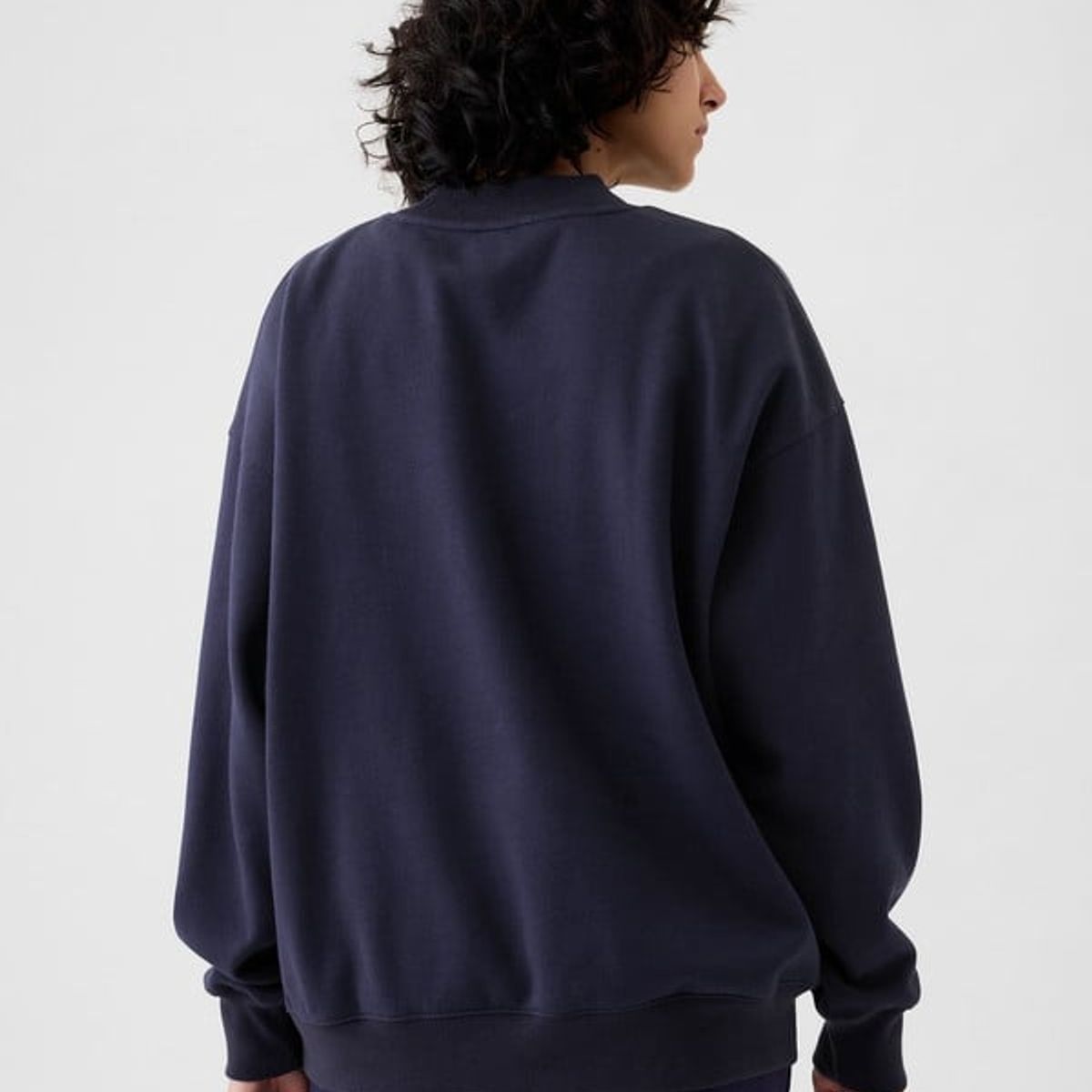 GAP - Polerón Logo Mockneck Sin Cierre Azul