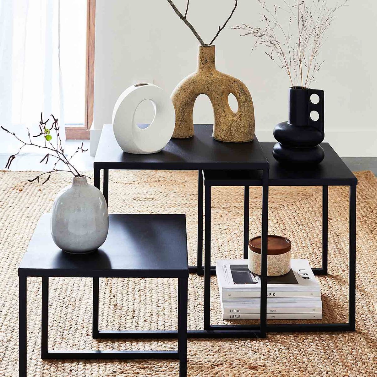 LIVING MARKET - Mesa Nido Metálica Valgo Hand Made