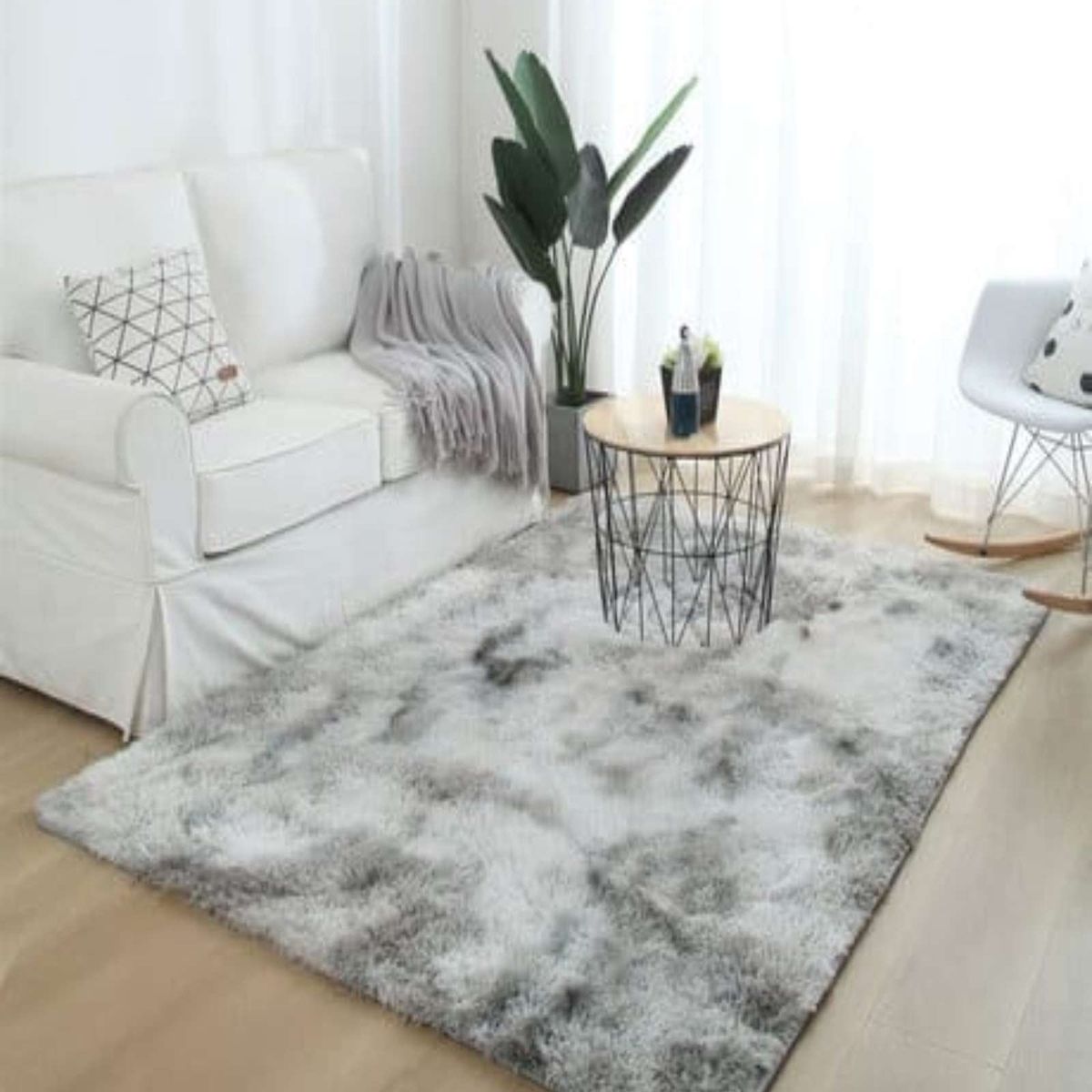 GENERICO - ALFOMBRA PELUDA 150X200 GRIS