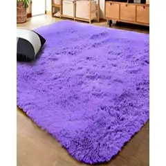 GENERICO - ALFOMBRA PELUDA 240X200 LILA