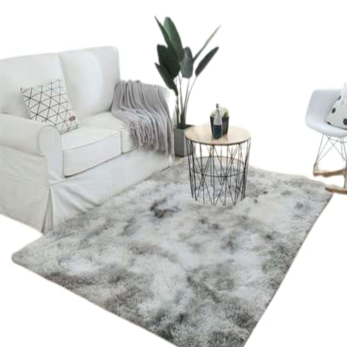 GENERICO - ALFOMBRA PELUDA 240X200 GRIS