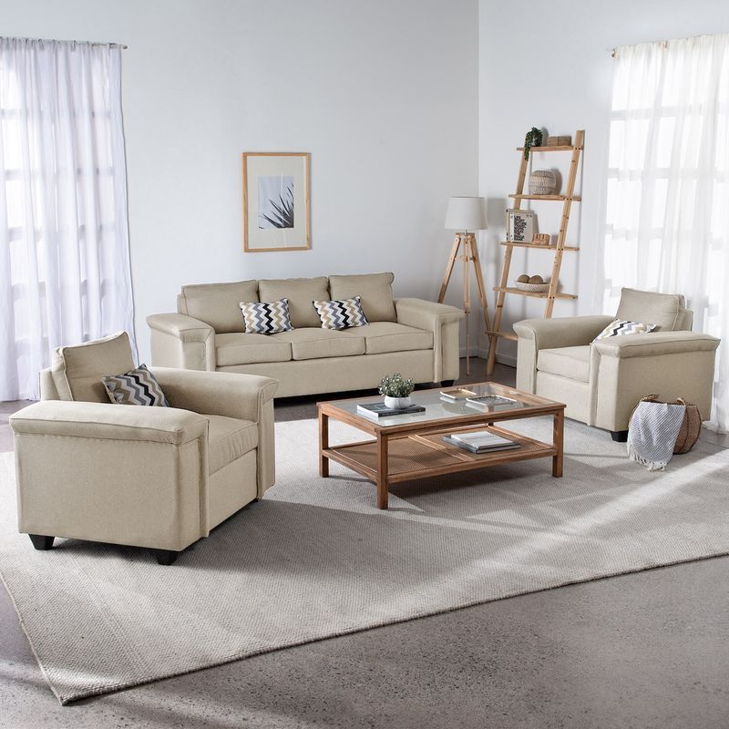 MUEBLES COTTONI - Living 3.1.1 Sicilia Tela Beige