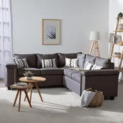 MUEBLES COTTONI - Seccional 3.2 Sicilia Tela Chocolate