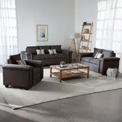 MUEBLES COTTONI - Living 3.2.1 Sicilia Tela Chocolate