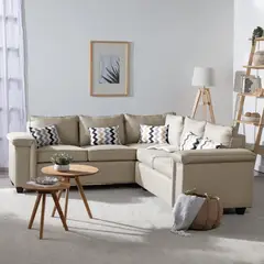 MUEBLES COTTONI - Seccional 3.2 Sicilia Tela Beige