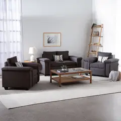 MUEBLES COTTONI - Living 2.1.1 Sicilia Tela Chocolate