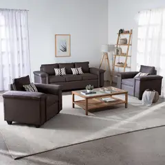 MUEBLES COTTONI - Living 3.1.1 Sicilia Tela Chocolate