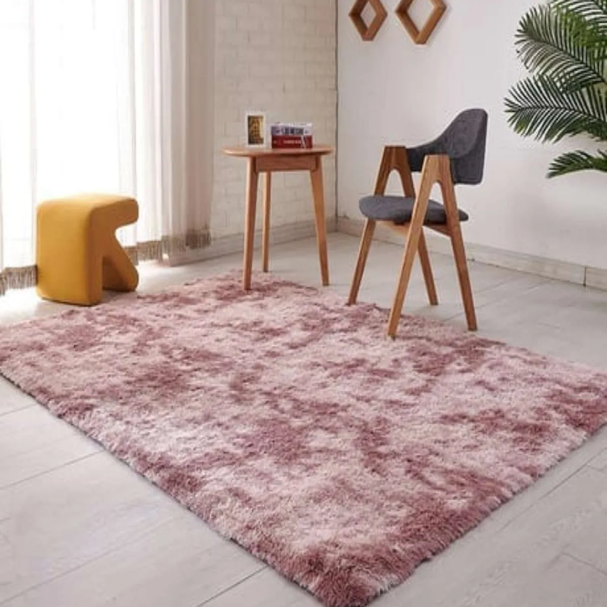 GENERICO - ALFOMBRA PELUDA 150X200 ROSADO