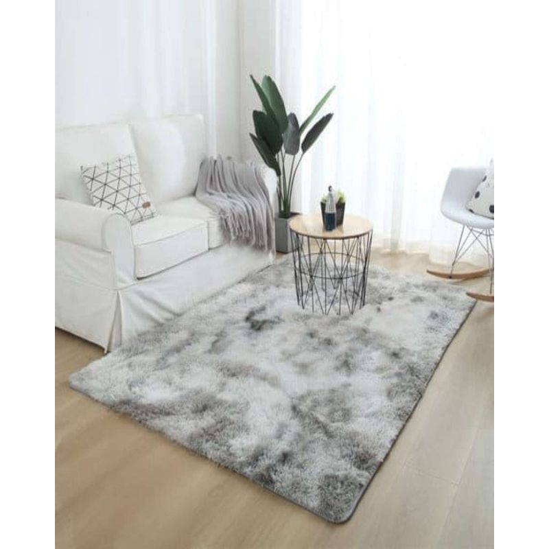 GENERICO - ALFOMBRA PELUDA 240X200 GRIS