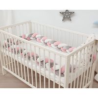 Trenza protector cuna 3mts Rosa