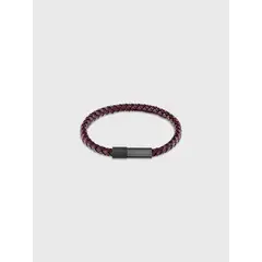 CALVIN KLEIN - Pulsera de Cuero Braided Café