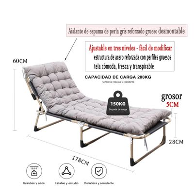 Imagen 2 del producto Cama Portatil Multi Posición Silla De Camping Plegable