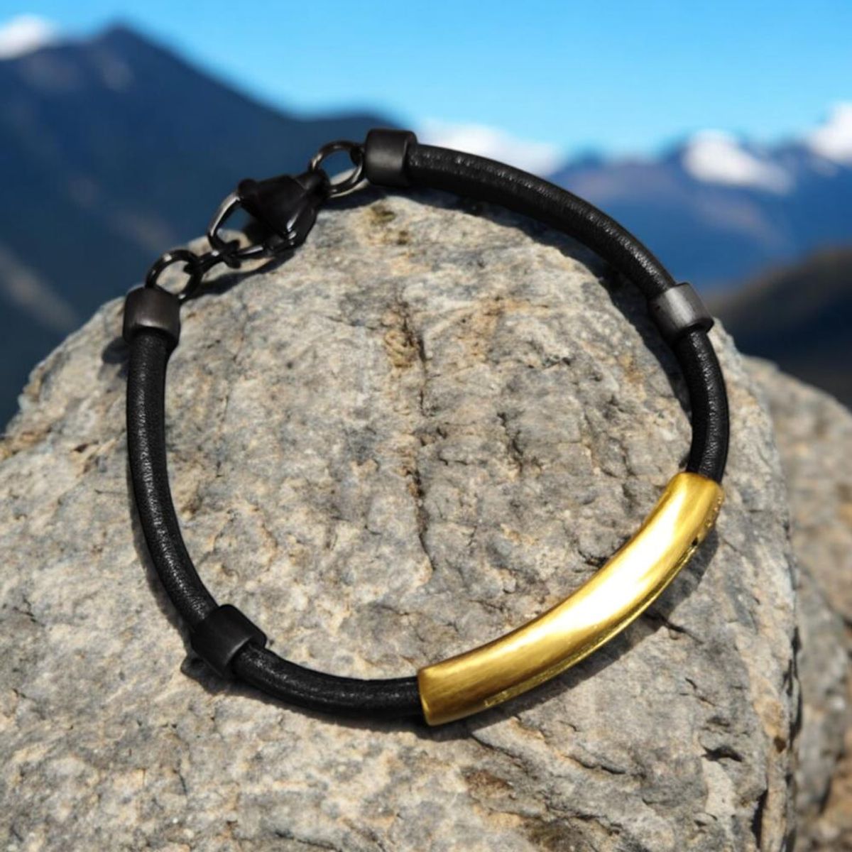 CAT - Pulsera de Hombre Cat J007B70118 Dorado-Negro - Dorado