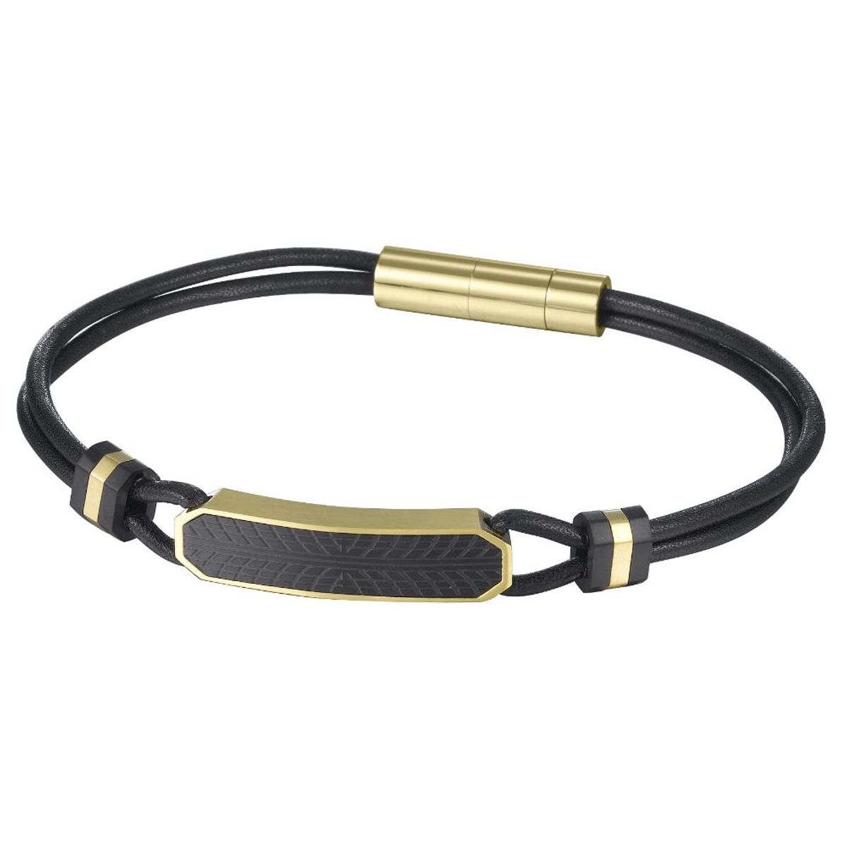 CAT - Pulsera de Hombre Cat J001B10119 Dorado-Negro - Dorado