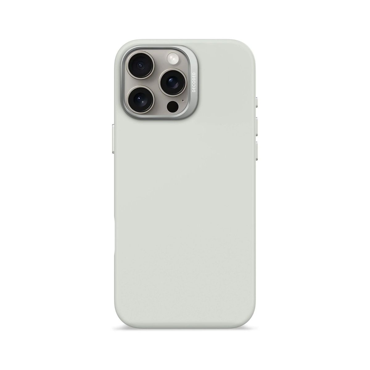 DECODED - Funda silicona antimicrobial Magsafe iPhone 16 Pro Max Gris