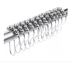 GENERICO - Kit De 12 Ganchos De Acero Inoxidable Para Cortinas De Baño