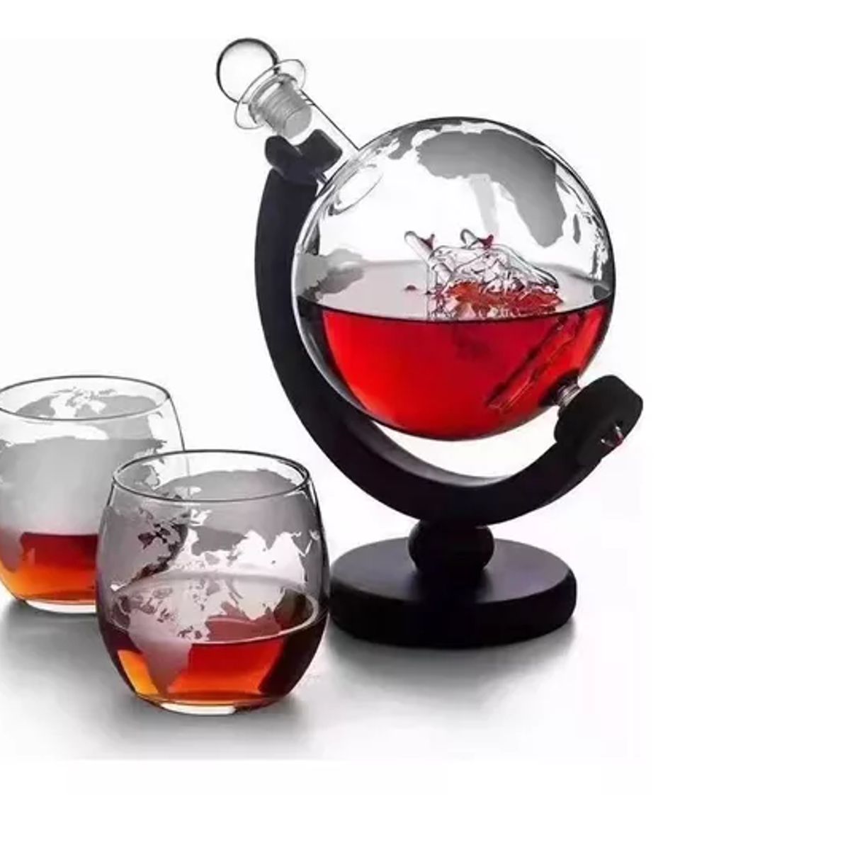 GENERICO - Juego De Decantador De Whisky/vodka/vino Y 2 Vasos Vidrio