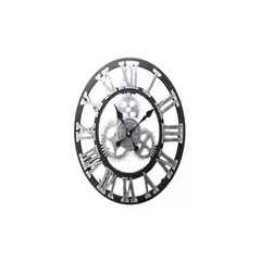 EKOL TACTICA MILITAR - Reloj De Pared Números Romanos Espalda Abierta Elegante