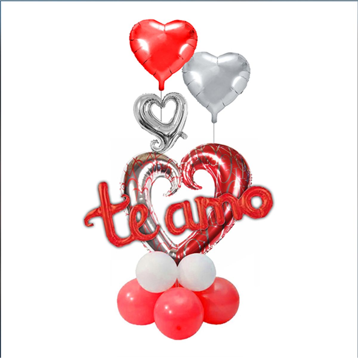 GENERICO - SET GLOBO METALICO TE AMO X 1 SET