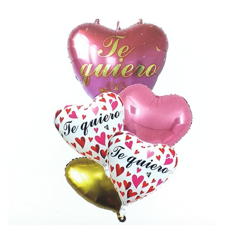 GENERICO - SET GLOBO METALICO TE QUIERO X 1 SET