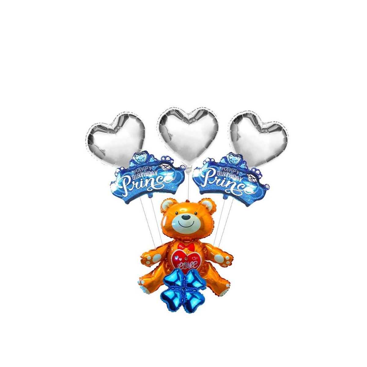 SET GLOBO METALICO TEDDY PRINCE x1 SET, marca GENERICO - Foto Principal